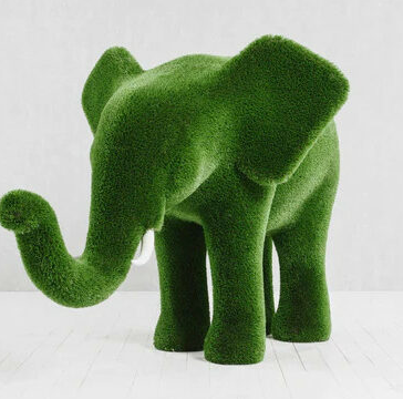 mediano elefante topiario