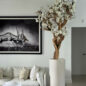 10ft blanco magnolia árbol en brillante beige st. tropez jardinera