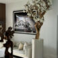 10ft blanco magnolia árbol en brillante beige st. tropez jardinera