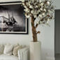 brillante beige st. tropez jardinera con personalizado hecho magnolia árbol