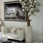 brillante beige st. tropez jardinera con personalizado hecho magnolia árbol
