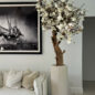 brillante beige st. tropez jardinera con personalizado hecho magnolia árbol