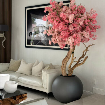 mate arma metal esférico con personalizado hecho dos Tone hecho cerezo flor árbol