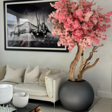mate arma metal esférico con personalizado hecho dos Tone hecho cerezo flor árbol