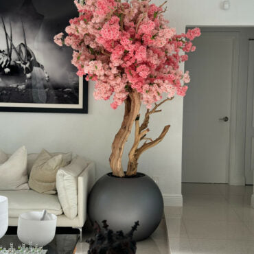 mate arma metal esférico con personalizado hecho dos Tone hecho cerezo flor árbol