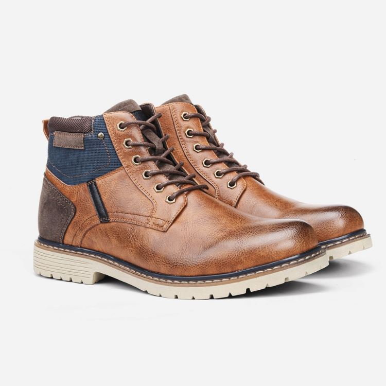 Bota Masculina De Couro Rústica