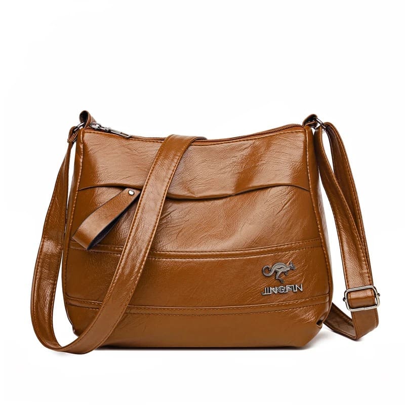 Bolsa de Couro Crossbody Premium